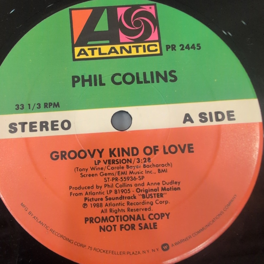 Phil Collins Groovy Kind of Love 12" Promo Vinyl Single Atlantic PR 2445 1988 - Picture 5 of 5